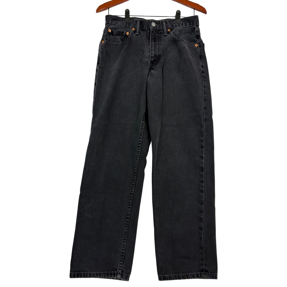 Levi's 550 Jeans Mens W30 L30 Black Relaxed Fit Straight Leg Denim Vintage Wash